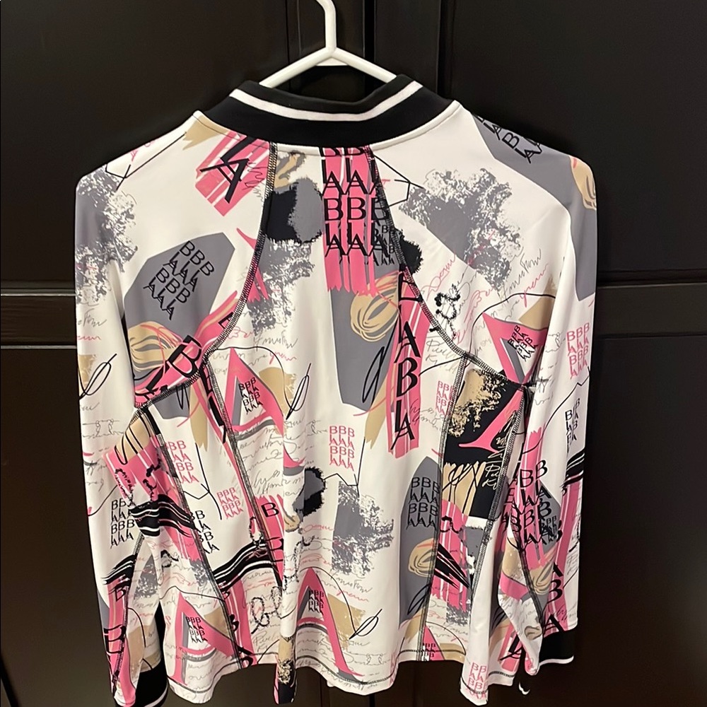 NWOT Women's Multicolor Graphic zip up Bylyse Spenard Jacket size xl - Picture 5 of 5